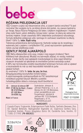 Szminka różana bebe