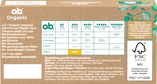 Tampons Organic Normal o.b.