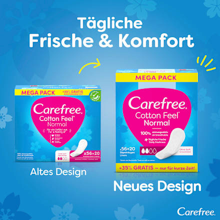 Slipeinlagen Cotton Feel Normal Megapack Carefree