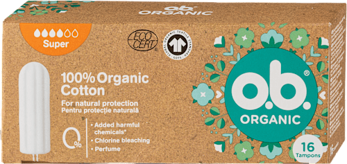 Тампони 100% Organic Super o.b.