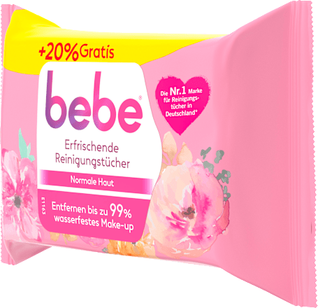 Erfrischende Reinigungstücher mit Rosenwasser bebe