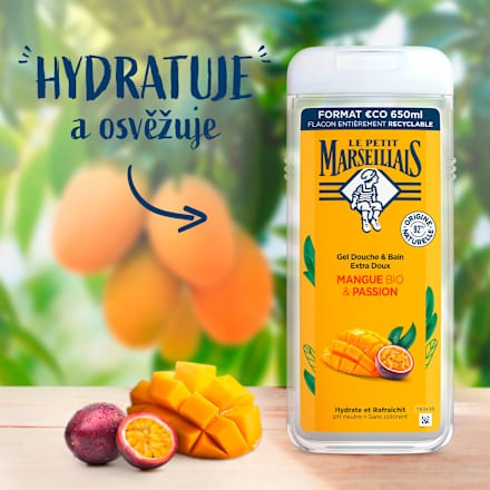sprchový gel bio Mango & Marakuja LE PETIT MARSEILLAIS