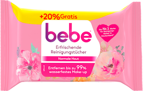 Erfrischende Reinigungstücher mit Rosenwasser bebe