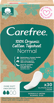 Slipeinlagen Organic Cotton Normal   Carefree