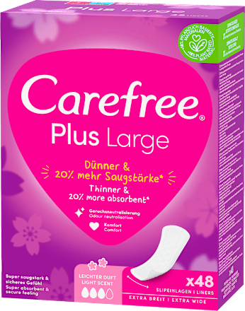 Wkładki higieniczne Plus Large Light Scent Carefree