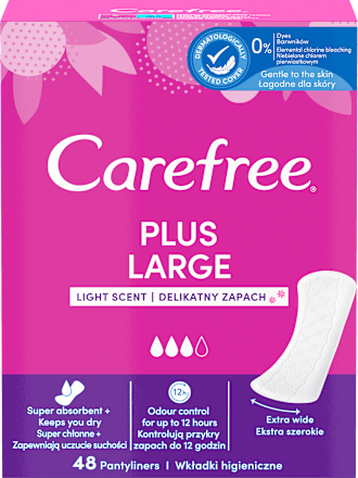 Wkładki higieniczne Plus Large Light Scent Carefree