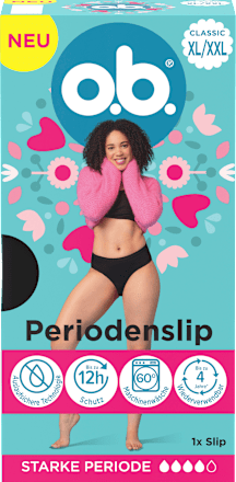 Periodenunterwäsche Slip schwarz Gr. XL/XXL o.b.