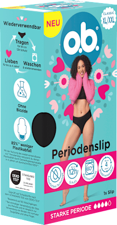 Periodenunterwäsche Slip schwarz Gr. XL/XXL o.b.