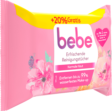 Erfrischende Reinigungstücher mit Rosenwasser bebe