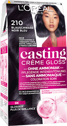 Pflege-Farbe - Nr. 210 Blauschwarz L'ORÉAL PARiS CASTING Crème Gloss
