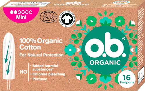100 % Organic Cotton tampóny Mini o.b.