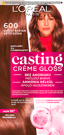 barva na vlasy Světlý kaštan 600 L'ORÉAL PARiS CASTING Crème Gloss