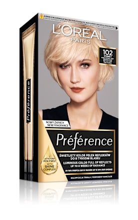 Farba do włosów 102 SYDNEY B.Bardzo Jasny Perłowy Blond L'ORÉAL PARiS PRÉFÉRENCE