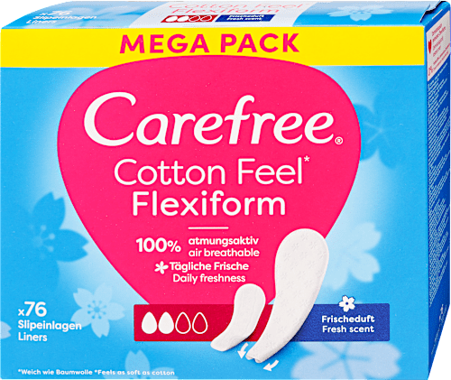 Tisztasági betét Cotton Feel Flexiform, Fresh Scent Carefree