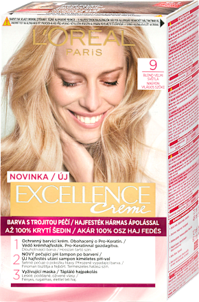 barva na vlasy Blond Velmi Světlá 9 L'ORÉAL PARiS EXCELLENCE Creme