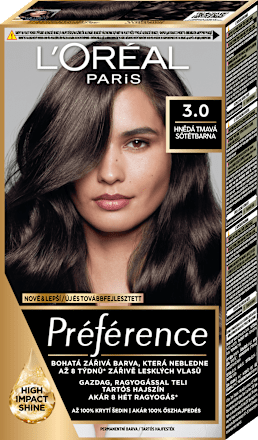 Tartós hajfesték, Brazília - intenzív sötétbarna 3 L'ORÉAL PARiS PRÉFÉRENCE