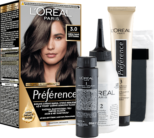 Tartós hajfesték, Brazília - intenzív sötétbarna 3 L'ORÉAL PARiS PRÉFÉRENCE