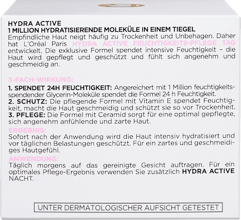 Gesichtscreme Hydra Active 3 Trockene Sensible Haut L'ORÉAL PARiS