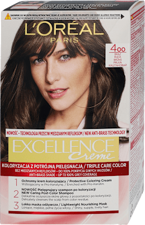 Farba do włosów 4 Brąz L'ORÉAL PARiS EXCELLENCE Creme