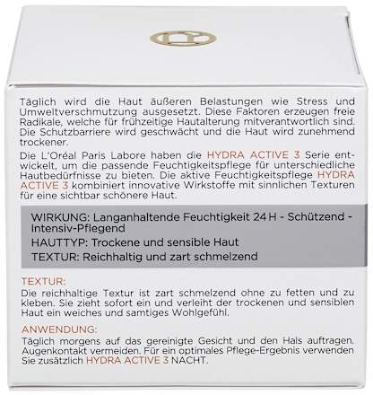 Gesichtscreme Hydra Active 3 Nutrissime L'ORÉAL PARiS