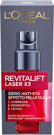Siero anti-età effetto pelle nuova Revitalift Laser X3 con acido ialuronico e pro-xylane L'ORÉAL PARiS