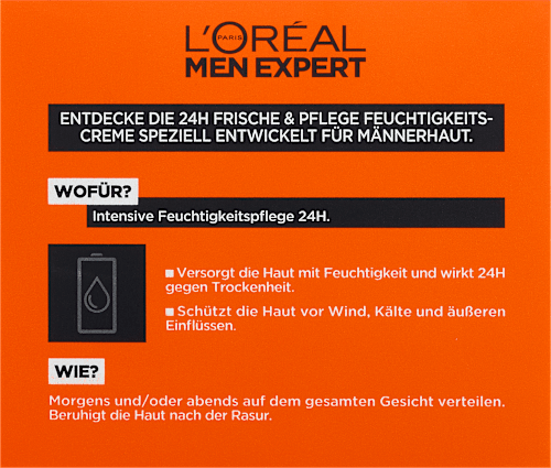 Gesichtscreme Hydra Intensive, Feuchtigkeitscreme 24h Frische & Pflege L'ORÉAL PARiS MEN EXPERT