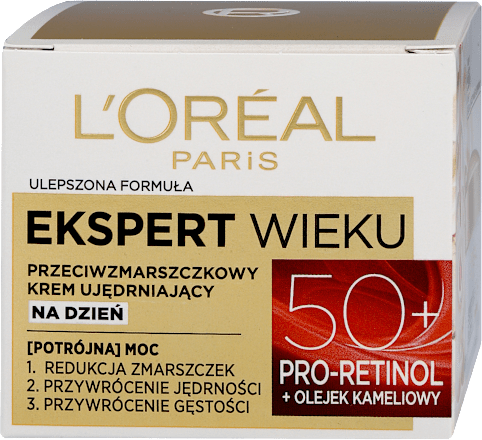 Krem przeciwzmarszczkowy ujędrniający na dzień 50+Ekspert Wieku L'ORÉAL PARiS