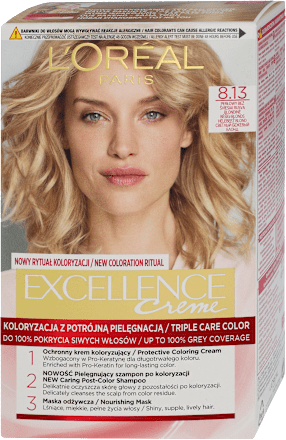 Farba do włosów 8.13 Perłowy Beż L'ORÉAL PARiS EXCELLENCE Creme
