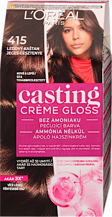 Hajszínező, jeges gesztenye 415 L'ORÉAL PARiS CASTING Crème Gloss