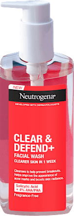 Čistiaci pleťový gél proti akné Clear & Defend+ Neutrogena
