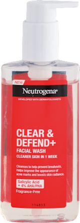 Čistiaci pleťový gél proti akné Clear & Defend+ Neutrogena