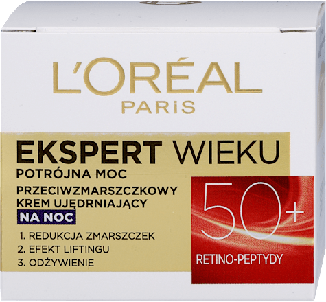 Krem przeciwzmarszczkowy ujędrniający na noc 50+ Ekspert Wieku L'ORÉAL PARiS