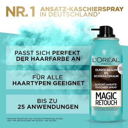 Ansatzspray  Dunkelbraun bis Schwarzbraun L'ORÉAL PARiS MAGIC RETOUCH