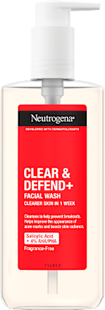 Čistiaci pleťový gél proti akné Clear & Defend+ Neutrogena