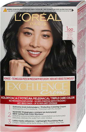 Farba do włosów 1 Czerń L'ORÉAL PARiS EXCELLENCE Creme