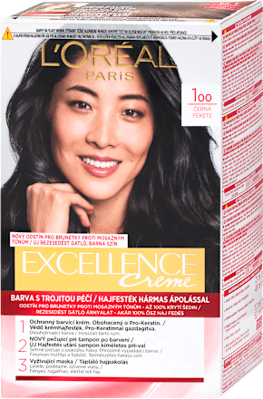 barva na vlasy Černá 100 L'ORÉAL PARiS EXCELLENCE Creme