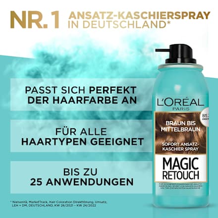 Ansatzspray Braun bis Mittelbraun L'ORÉAL PARiS MAGIC RETOUCH