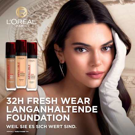 Foundation Infaillible 32H Fresh Wear, 20 Ivory, LSF 25 L'ORÉAL PARiS