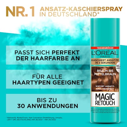 Ansatzspray Braun bis Mittelbraun L'ORÉAL PARiS MAGIC RETOUCH