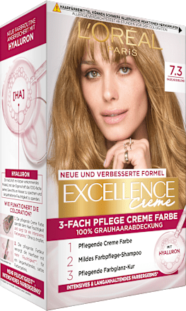 Haarfarbe 7.3 Haselnussblond L'ORÉAL PARiS EXCELLENCE Creme