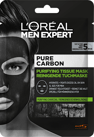 Pure Carbon reinigende Tuchmaske L'ORÉAL PARiS MEN EXPERT