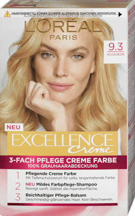 Creme 3-Fach Pflege Creme Farbe - Nr. 9.3 Hellgoldblond L'ORÉAL PARiS EXCELLENCE Creme