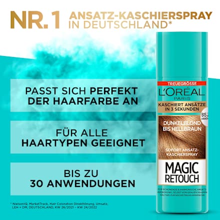 Ansatzspray Dunkelblond bis Hellbraun L'ORÉAL PARiS MAGIC RETOUCH