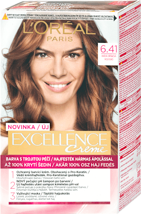 Farba na vlasy - 6.41 hnedá oriešková L'ORÉAL PARiS EXCELLENCE Creme