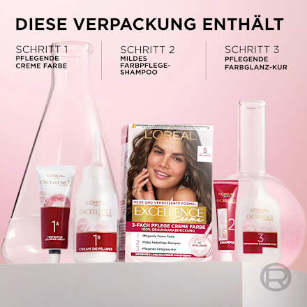Creme 3-Fach Pflege Creme Farbe - Nr. 6 Dunkelblond L'ORÉAL PARiS EXCELLENCE Creme
