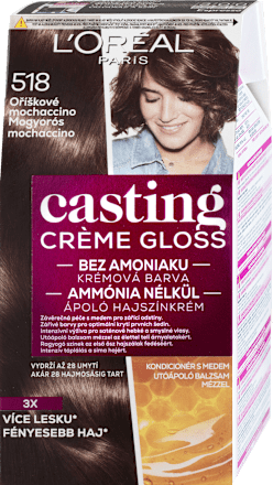 Farba na vlasy - 518 orieškové mochaccino L'ORÉAL PARiS CASTING Crème Gloss