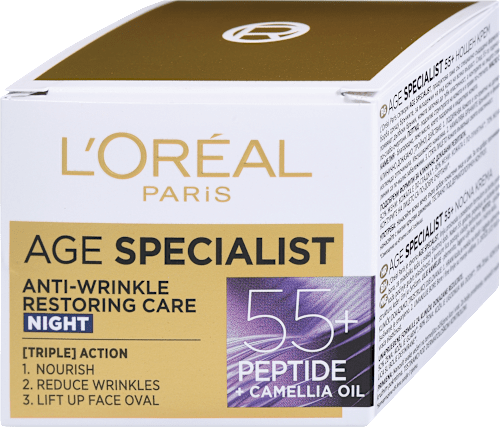 Cremă cu efect restaurator Age Specialist 55+ pentru noapte L'ORÉAL PARiS