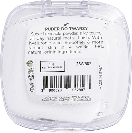 True Match Puder N4 Miel Dore L'ORÉAL PARiS