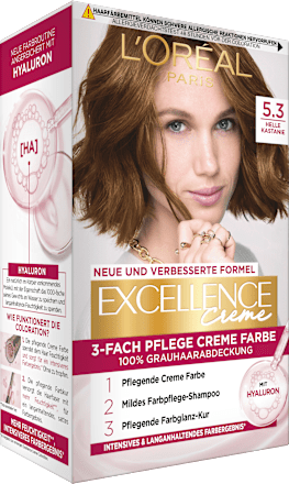 Haarfarbe 5.3 Helle Kastanie L'ORÉAL PARiS EXCELLENCE Creme
