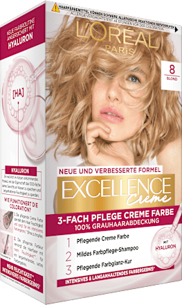 Haarfarbe 8 Blond L'ORÉAL PARiS EXCELLENCE Creme